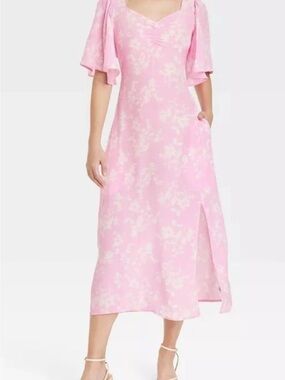 Target Pink Floral V-Neck Women's Dress